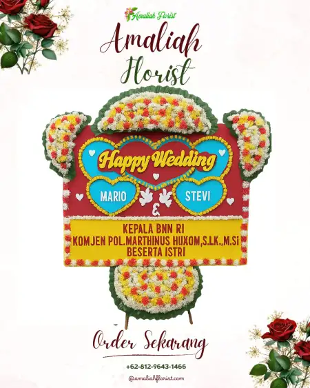 Papan Bunga Pernikahan Muara Gading Mas